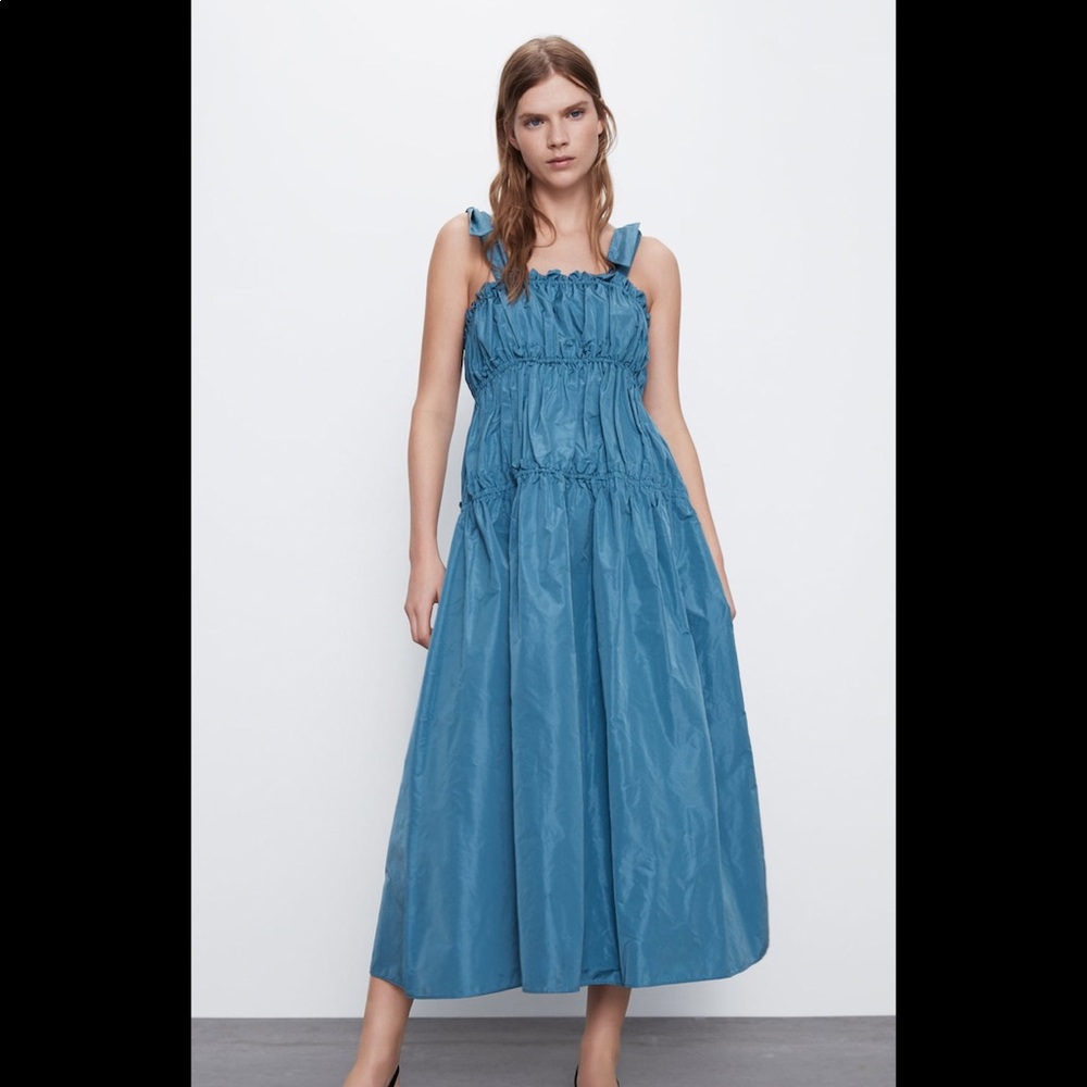 Zara Taffeta Tie Dress